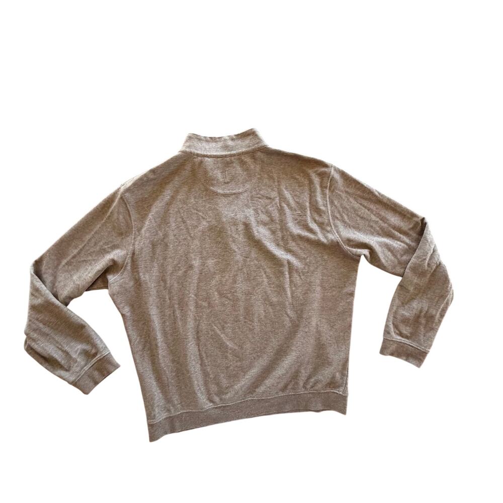 Johnnie-O Long Sleeve Sully Pullover Brown Tan Medium 1/4 Quarter Zip Golf - Picture 7 of 8